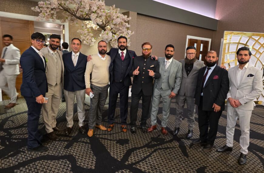 مانچسٹر کی معروف سماجی اور کاروباری شخصیت ضیا فرید کے بیٹے  ڈاکٹر یاسم فرید کی دعوت ولیمہ کی شاندار تقریب ۔