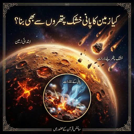 کیا زمین کا پانی خلا سے آنے والی برف سے نہیں بلکہ خشک پتھریلے ذرات سے بھی بن سکتا تھا؟۔۔​تحقیق و ترتیب: طارق اقبال سوہدروی
